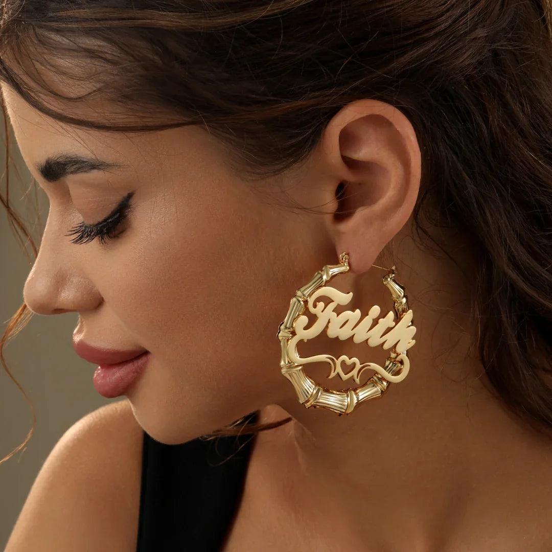 Argolas Personalizadas com Nome e Coração - Wulgor