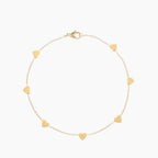Pulseira de Tornozelo Corações - Wulgor