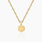 Colar Personalizado com Inicial Hexagonal - Wulgor