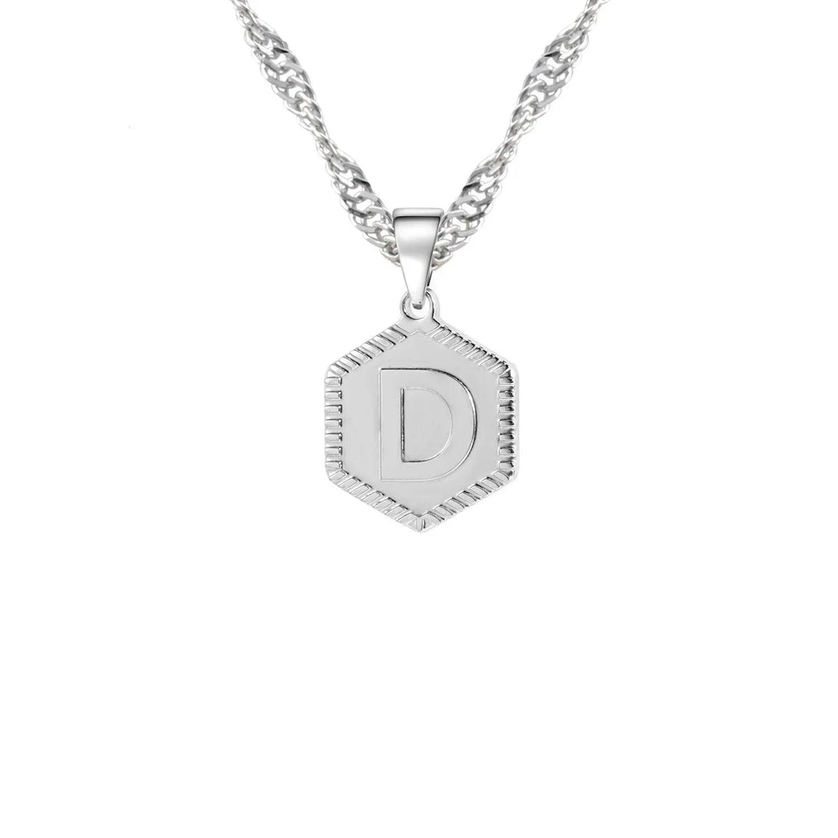 Colar Personalizado com Inicial Hexagonal - Wulgor
