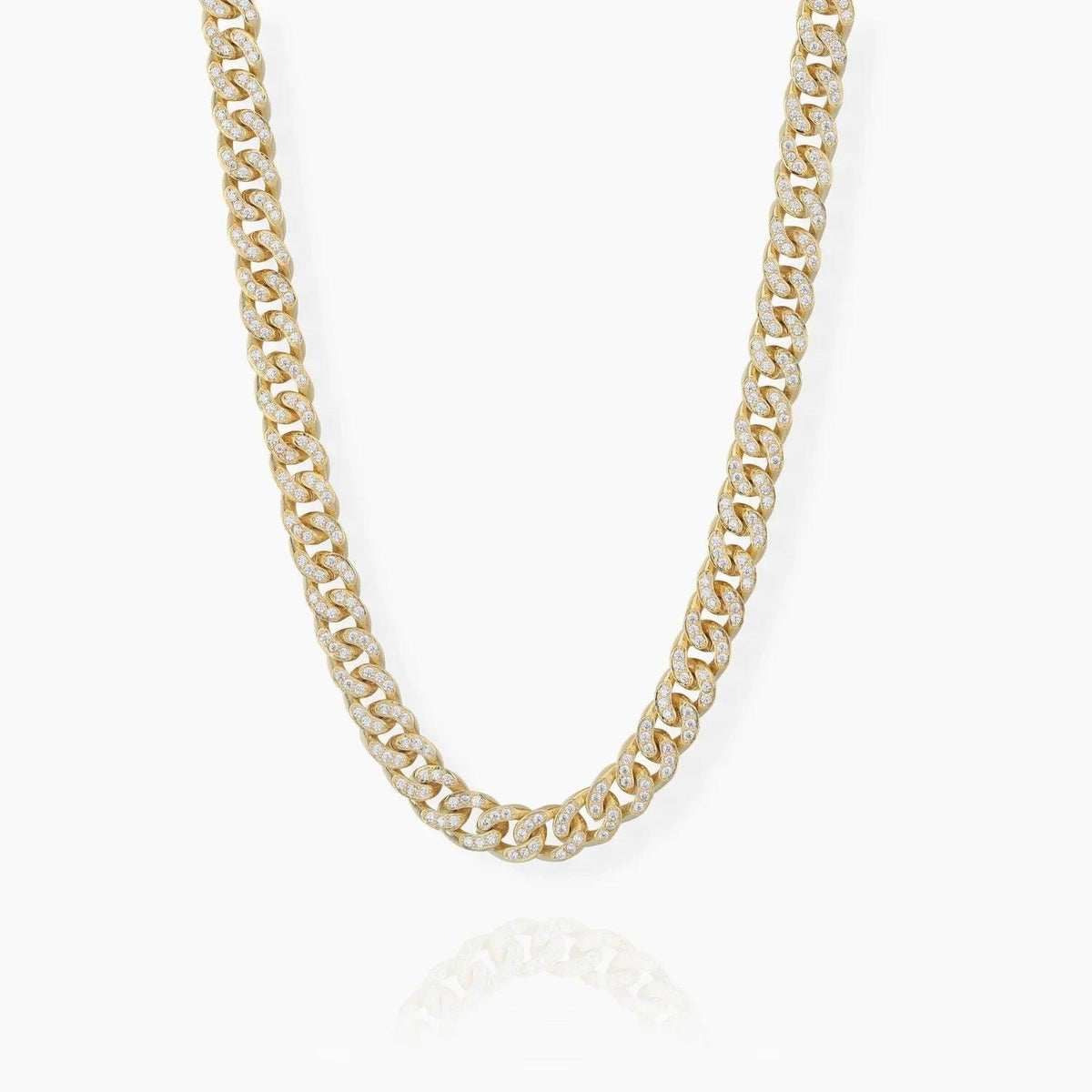 Colar Corrente Cuban Link Cravejado 8mm - Wulgor