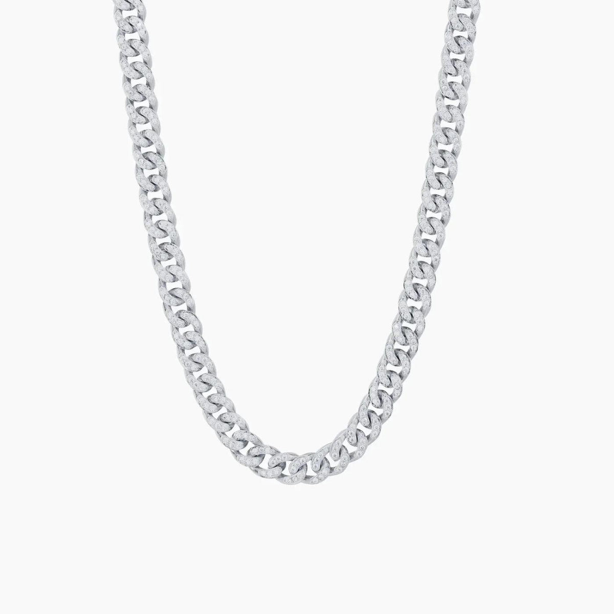 Colar Corrente Cuban Link Cravejado 8mm - Wulgor