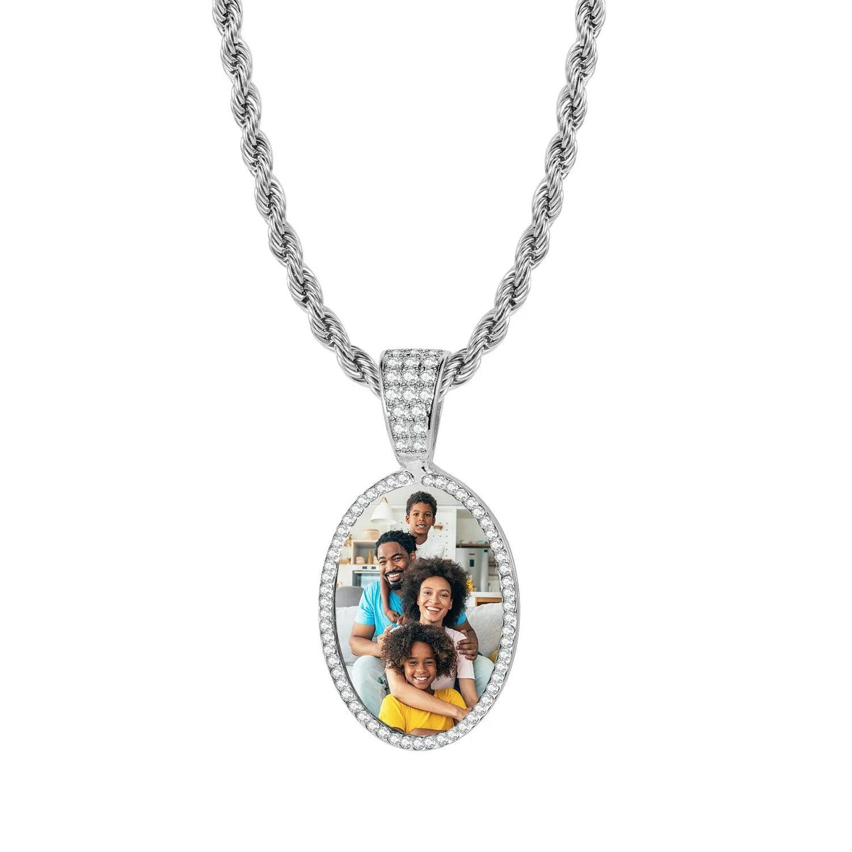 Colar Personalizado com Foto Cravejada - Wulgor