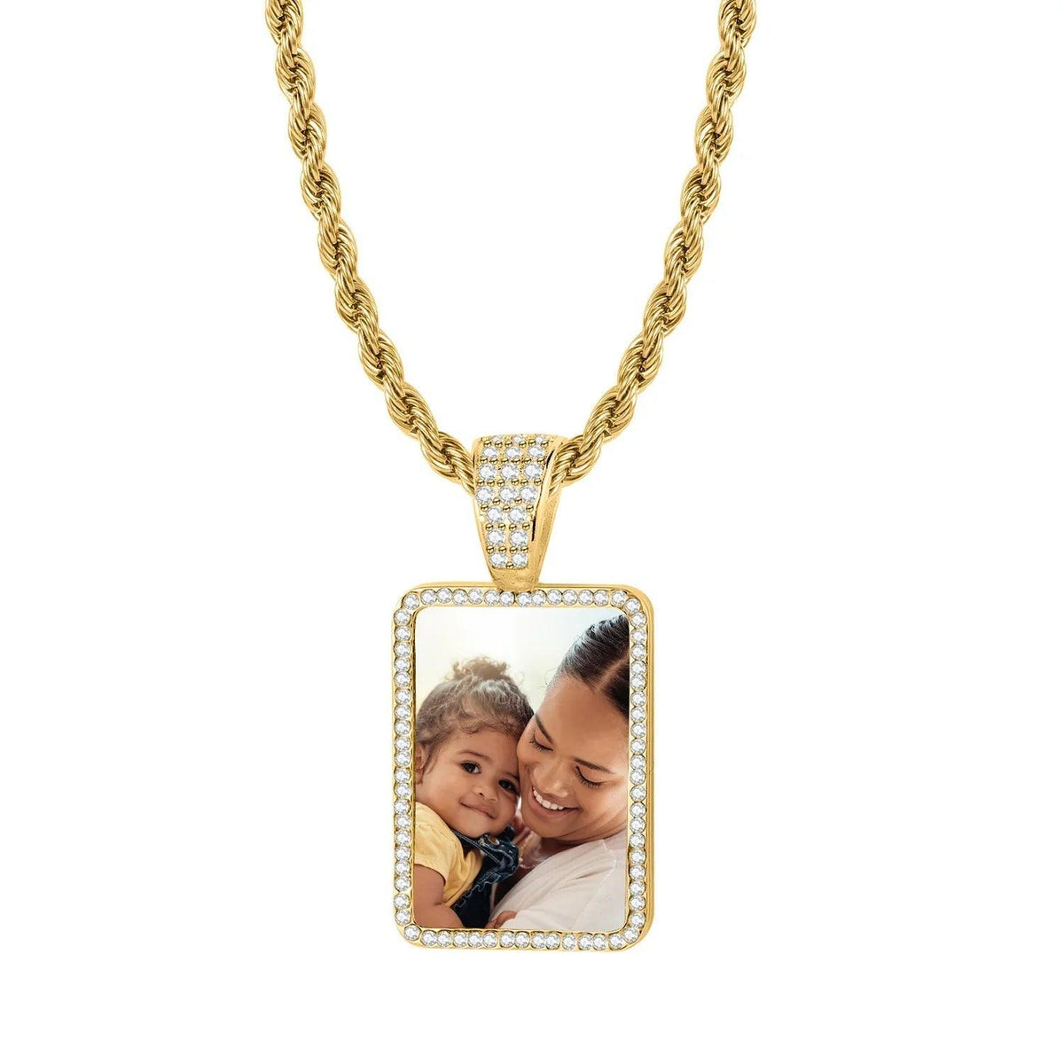 Colar Personalizado com Foto Cravejada - Wulgor