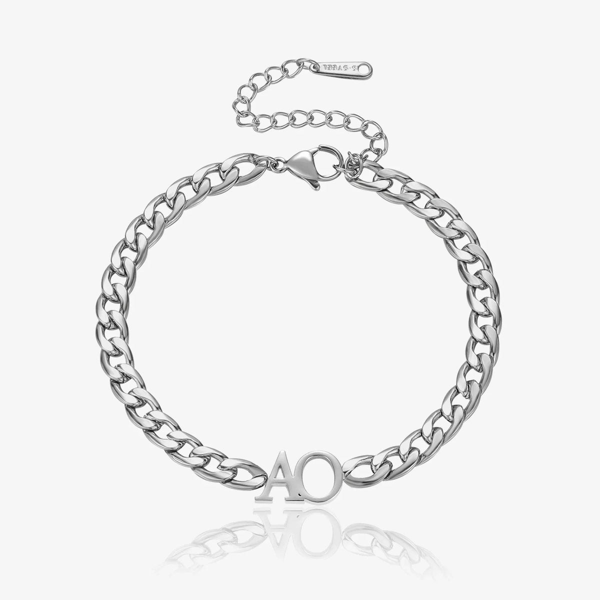 Pulseira Cuban Personalizada com Iniciais - Wulgor