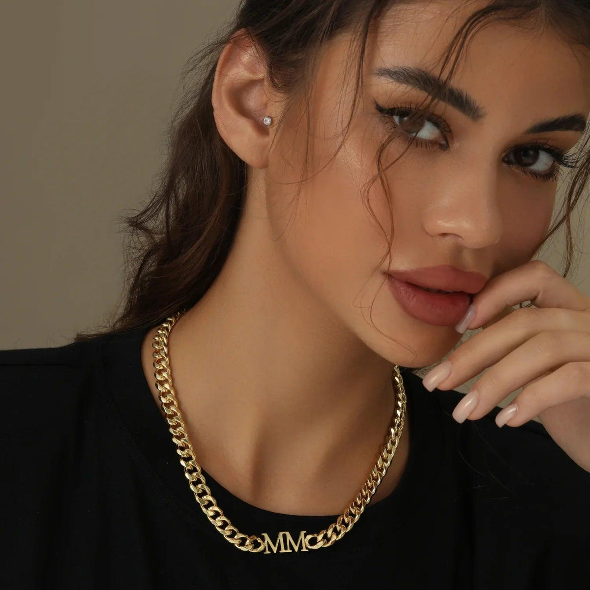 Choker Cuban Personalizado com Iniciais - Wulgor