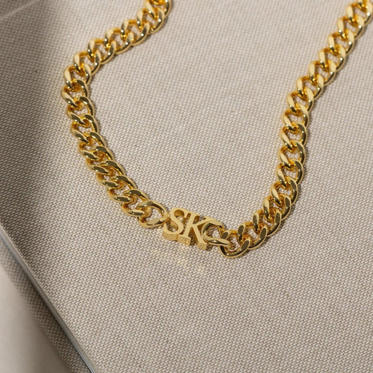 Choker Cuban Personalizado com Iniciais - Wulgor