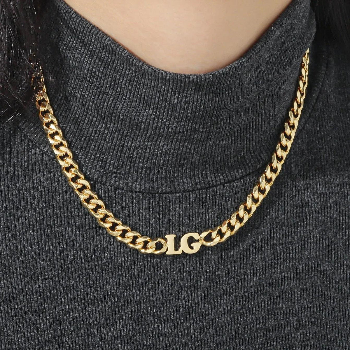 Choker Cuban Personalizado com Iniciais - Wulgor