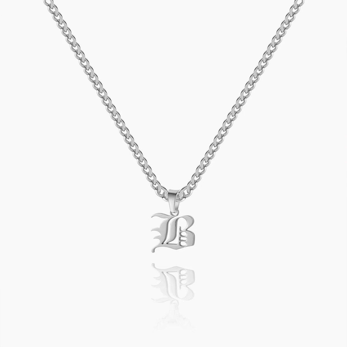 Colar Criança Cuban Personalizado com Inicial Gótica - Wulgor