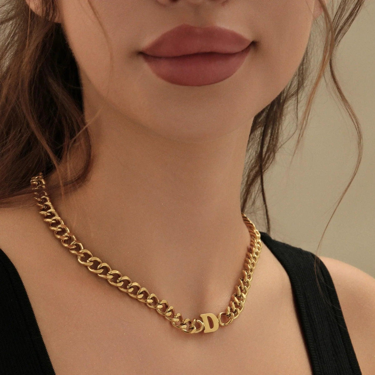 Choker Cuban Personalizado com Inicial - Wulgor