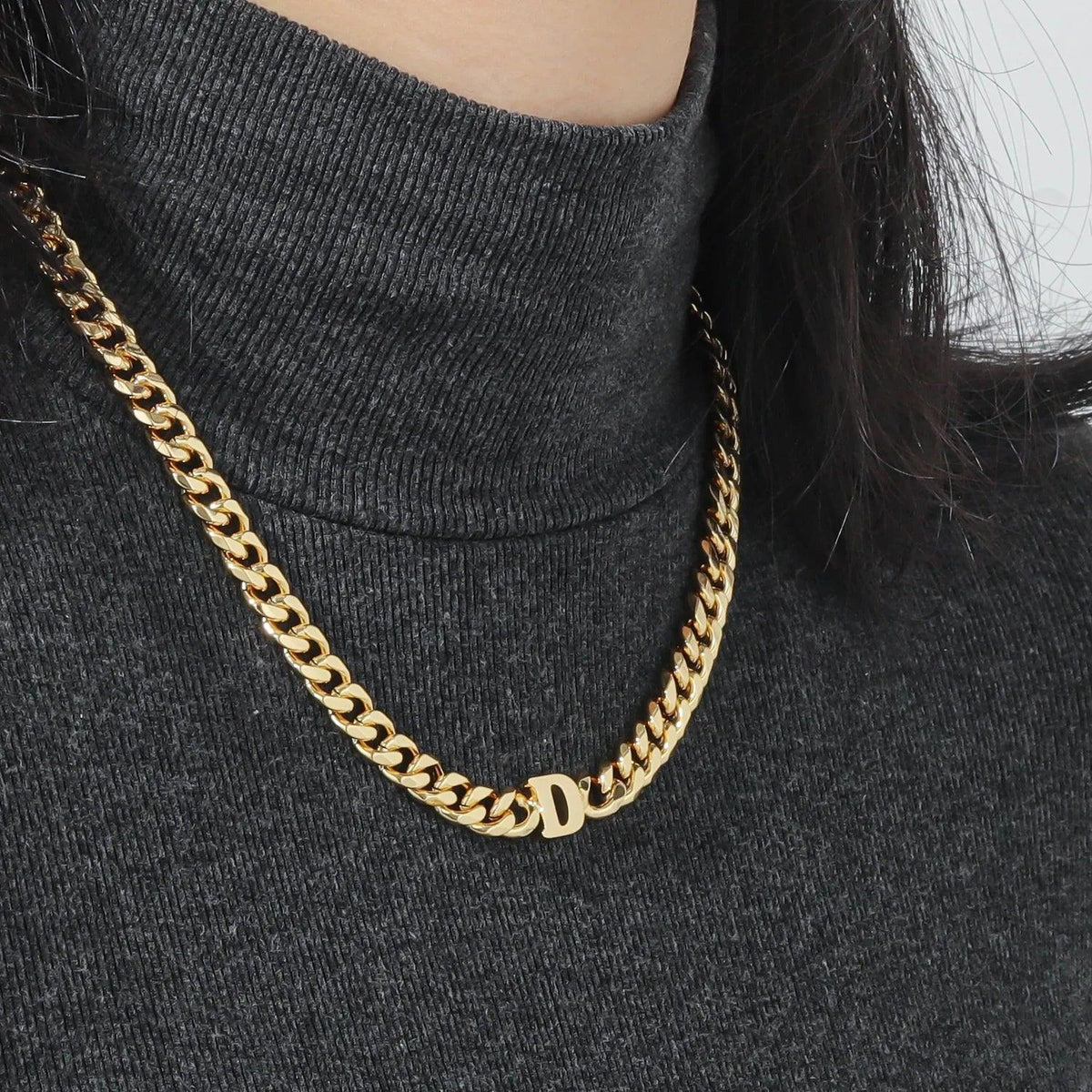 Choker Cuban Personalizado com Inicial - Wulgor