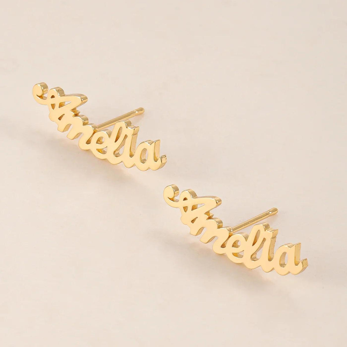 Brincos de Espiga Personalizados com Nome - Wulgor
