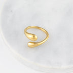 Anel Aberto Twist Drop - Wulgor