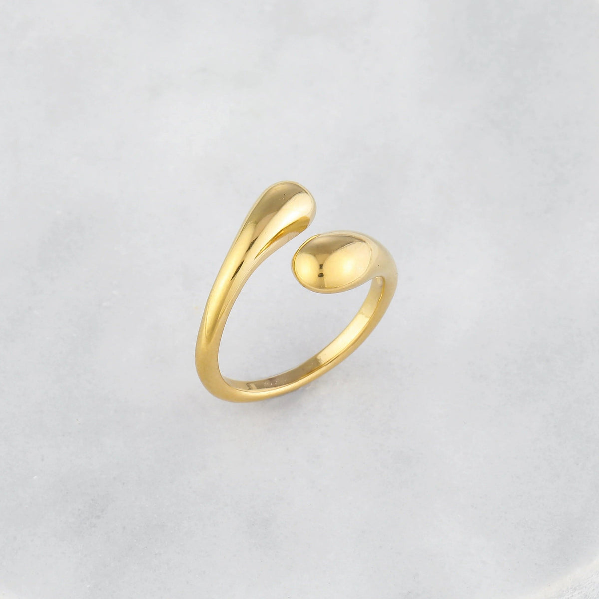 Anel Aberto Twist Drop - Wulgor