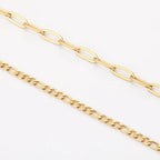 Conjunto de Pulseiras Paperclip e Figaro - Wulgor