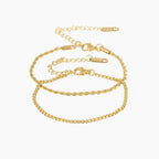 Conjunto de Pulseiras Rope e Link - Wulgor