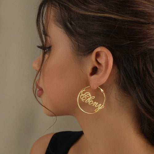 Argolas Personalizadas com Nome em Script - Wulgor