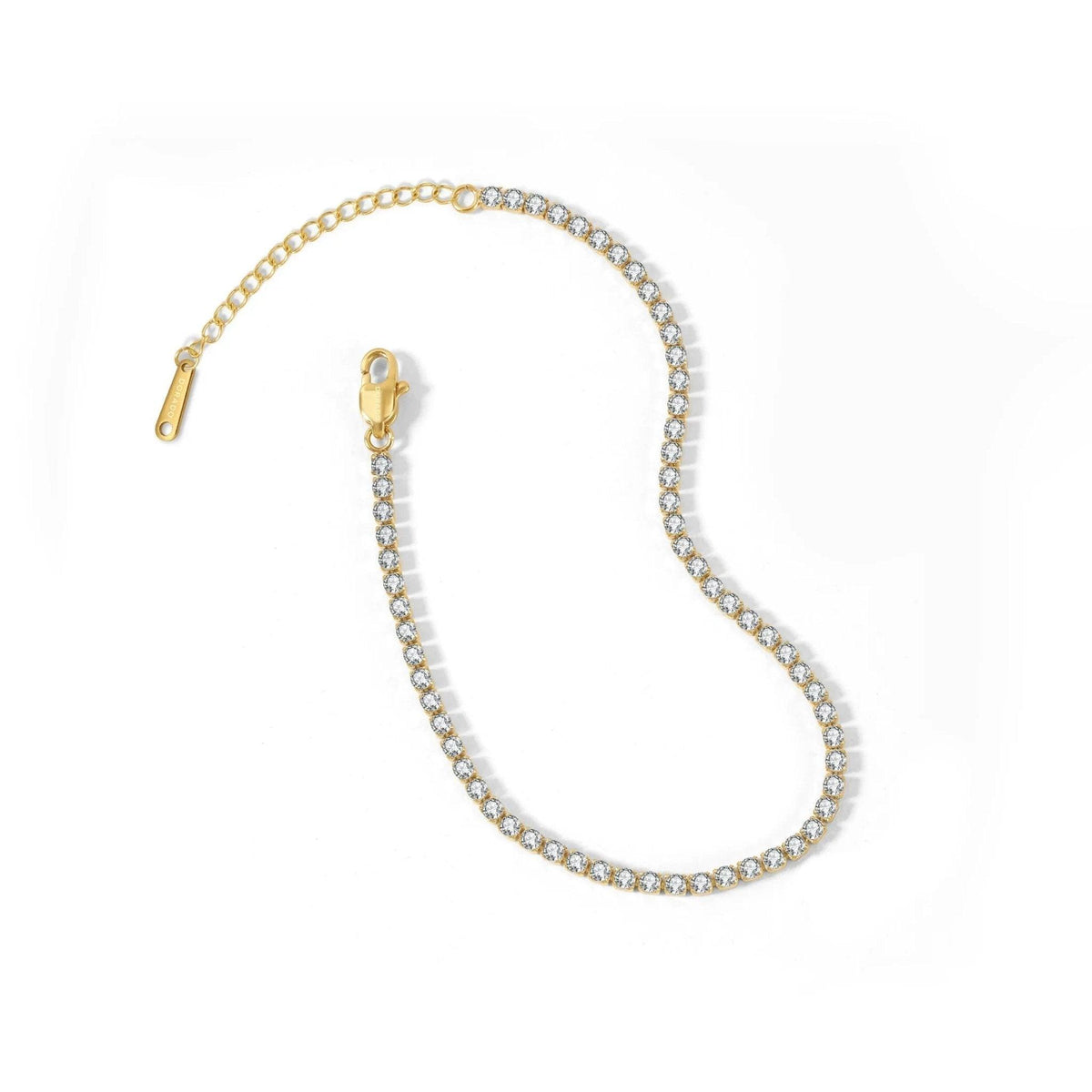 Tornozeleira de tênis Wulgor de 2mm, elegante e delicada, com design de bolas de tênis em prata para uso diário.