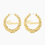Argolas Bamboo XOXO Personalizadas com Nome - Wulgor