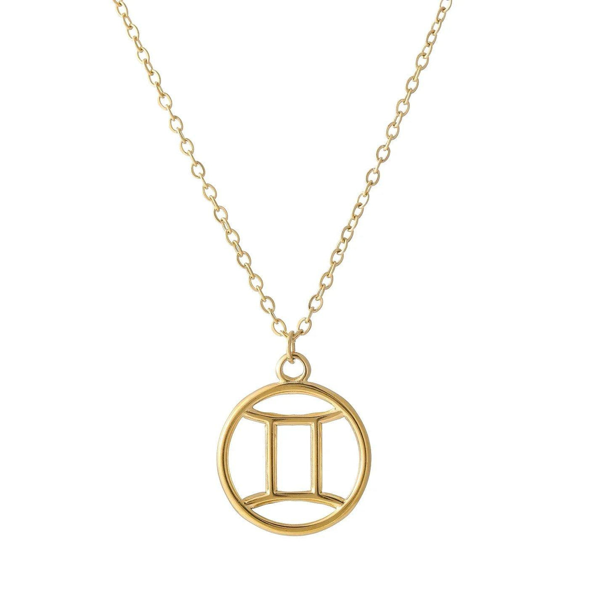 Colar com pingente de signo do zodíaco da marca Wulgor, detalhe do pingente com símbolo astrológico em destaque.