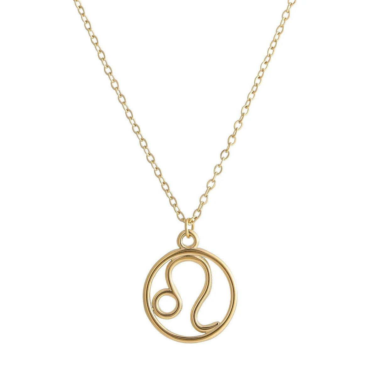 Colar com pingente de signo zodiacal da marca Wulgor, destaque para o símbolo zodiacal em metal prateado.
